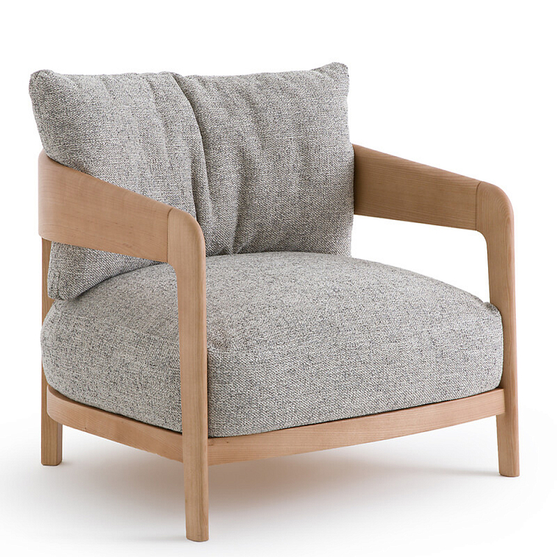 Кресло с каркасом из массива ясеня Deniaud Ash Grey Armchair Серый Древесина Черный Кресло с каркасом из массива ясеня Deniaud Ash Grey Armchair Серый Древесина Черный в Челябинске | Loft Concept