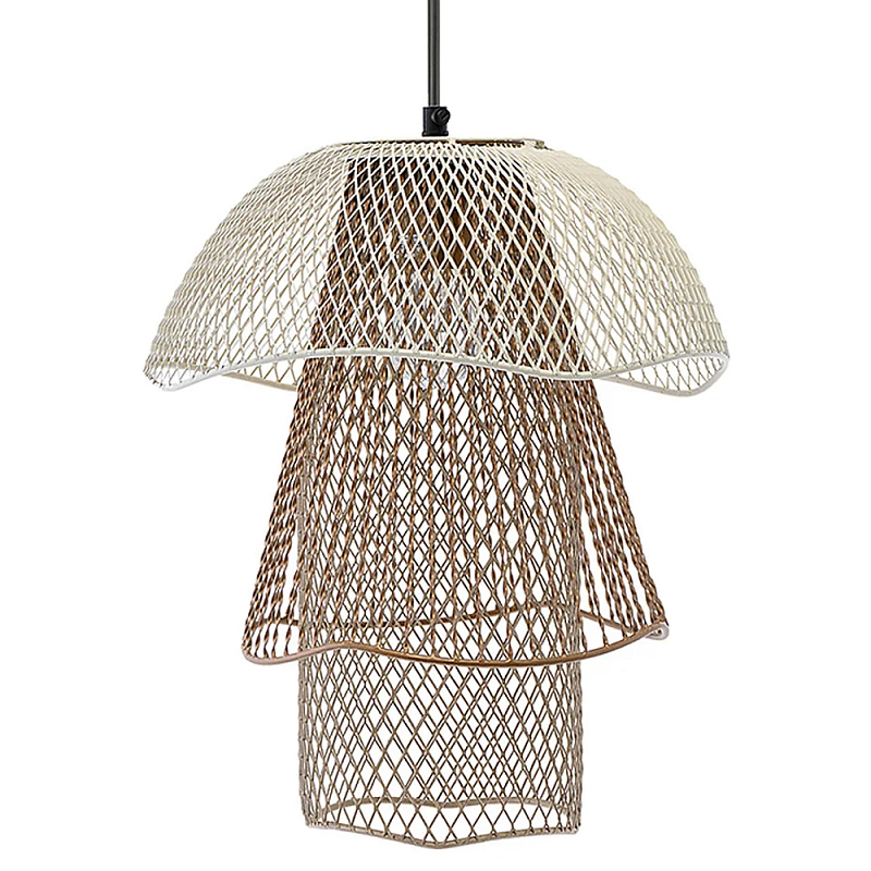 Подвесной светильник Beige Gold Mesh Tube Lampshade Hanging Lamp Бежевый Медь Подвесной светильник Beige Gold Mesh Tube Lampshade Hanging Lamp Бежевый Медь в Челябинске | Loft Concept