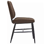 Стул с темно-коричневой обивкой из экокожи Benderson варинант исполнения - 2 | Loft Concept в Челябинске