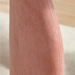 Обеденный стол со стеклянной столешницей и розовыми ножками с тканевой обивкой Wrigley варинант исполнения - 2 | Loft Concept в Челябинске