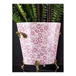 Кашпо из белого фарфора с розовым цветочным орнаментом Eden Garden варинант исполнения - 5 | Loft Concept в Челябинске