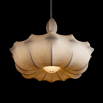 Подвесной светильник с белым фигурным абажуром и мягкими волнистыми краями Cloud Motion  варинант исполнения - 12 | Loft Concept в Челябинске