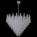 Люстра с подвесками из рифленного стекла в форме капель Textured Glass Chandelier варинант исполнения - 6 | Loft Concept в Челябинске