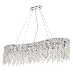 Люстра подвесная вытянутой формы с хрустальными подвесками Ludivine Lighting варинант исполнения - 1 | Loft Concept в Челябинске