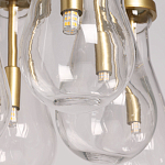 Люстра с 7-ю прозрачными плафонами из стекла в форме капли Lucid Rain  варинант исполнения - 10 | Loft Concept в Челябинске