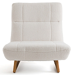 Кресло с обивкой букле Lino White  Boucle Armchair варинант исполнения - 2 | Loft Concept в Челябинске