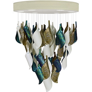 Дизайнерская люстра Turquoise Flower Petals высота 70 см