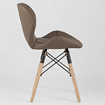 Стул с коричневым сиденьем из экокожи JEROEN варинант исполнения - 2 | Loft Concept в Челябинске