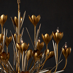 Люстра золотого цвета в виде цветков крокуса Hanging Flowers варинант исполнения - 2 | Loft Concept в Челябинске
