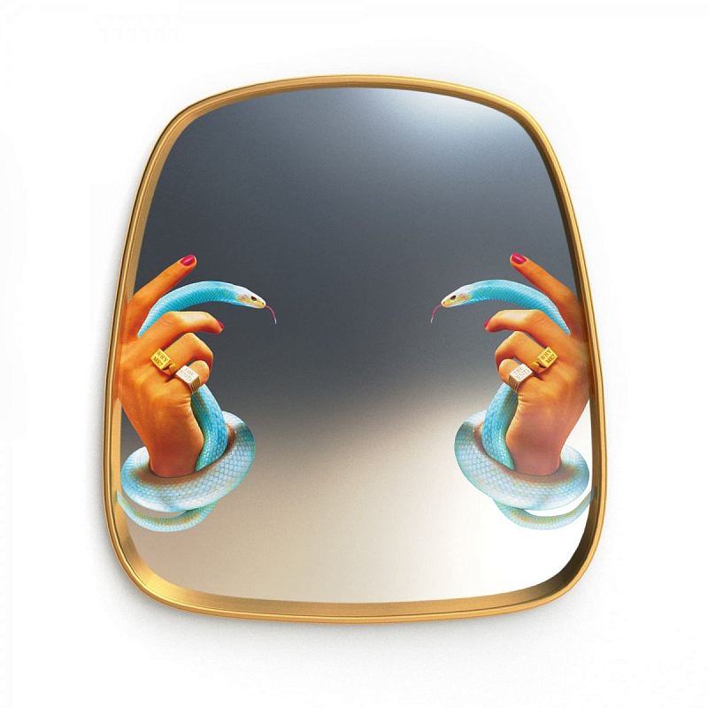 Зеркало Seletti Mirror Gold Frame Hands with Snakes Мульти Зеркало Seletti Mirror Gold Frame Hands with Snakes Мульти в Челябинске | Loft Concept