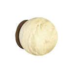 Настенно-потолочный светильник с плафоном в форме шара из алебастра Cryptocrystalline Stone варинант исполнения - 1 | Loft Concept в Челябинске