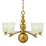 Люстра с матовыми конусными плафонами и декоративными элементами в форме шаров Hinkley варинант исполнения - 1 | Loft Concept в Челябинске