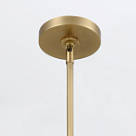 Подвесной светильник линейный латунного цвета в кожаном коричневом чехле и декоративными ремешками Alora варинант исполнения - 5 | Loft Concept в Челябинске