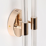 Бра с круглым основанием золотого цвета и двумя вертикальными плафонами Hex Scaffold варинант исполнения - 4 | Loft Concept в Челябинске