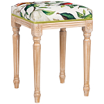 Банкетка из натурального бука золотистая с изображением птиц и цветов Blooming Bird варинант исполнения - 2 | Loft Concept в Челябинске