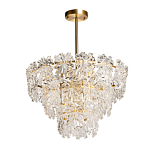 Люстра многоярусная с объемными прозрачными цветами Hanging Flowers варинант исполнения - 2 | Loft Concept в Челябинске