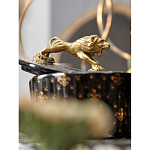 Шкатулка черного цвета с крышкой с фигуркой льва Eden Garden варинант исполнения - 7 | Loft Concept в Челябинске