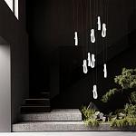 Подвесной светильник белого цвета с изогнутым плафоном Flow Loop варинант исполнения - 7 | Loft Concept в Челябинске