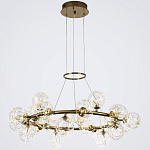 Дизайнерская кольцевая люстра с гирляндой внутри стеклянных сферических плафонов Iona Garland Chandelier 25 варинант исполнения - 2 | Loft Concept в Челябинске