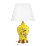 Настольная лампа желтая с изображением птиц Slip Away варинант исполнения - 1 | Loft Concept в Челябинске