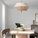 Люстра из дуба с веревчатым абажуром Rope Oak Chandelier варинант исполнения - 4 | Loft Concept в Челябинске