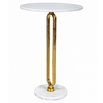 Кофейный столик с белой мраморной столешницей Clipper варинант исполнения - 1 | Loft Concept в Челябинске