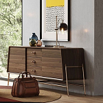 Дизайнерский комод трапециевидной формы с ручками и основанием золотого цвета Armaria варинант исполнения - 1 | Loft Concept в Челябинске