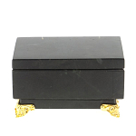 Шкатулка из натурального камня змеевик чёрного цвета Stone Casket варинант исполнения - 3 | Loft Concept в Челябинске