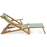 Шезлонг из акации и ткани Venezuela варинант исполнения - 5 | Loft Concept в Челябинске