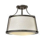 Потолочный светильник со светлым текстильным абажуром Hinkley варинант исполнения - 1 | Loft Concept в Челябинске