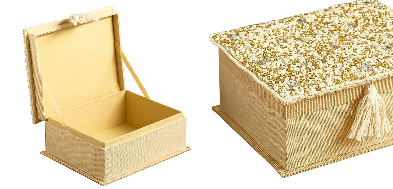 Шкатулка с вышивкой из бисера Odilia Beads Embroidery Box Шкатулка с вышивкой из бисера Odilia Beads Embroidery Box - Loft-Concept в Челябинске