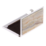 Визитница карманная металлическая с накладкой из натурального камня Агат Stone Business Card Holders  варинант исполнения - 3 | Loft Concept в Челябинске