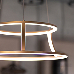 Люстра золотого цвета с 2-мя светодиодными кольцами Eurofase варинант исполнения - 9 | Loft Concept в Челябинске