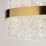 Люстра круглая золотого цвета с прозрачными рельефными стеклянными вставками Textured Glass Chandelier варинант исполнения - 10 | Loft Concept в Челябинске