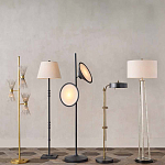 Торшер черный с 2-мя большими лампами Black Diffusers варинант исполнения - 2 | Loft Concept в Челябинске