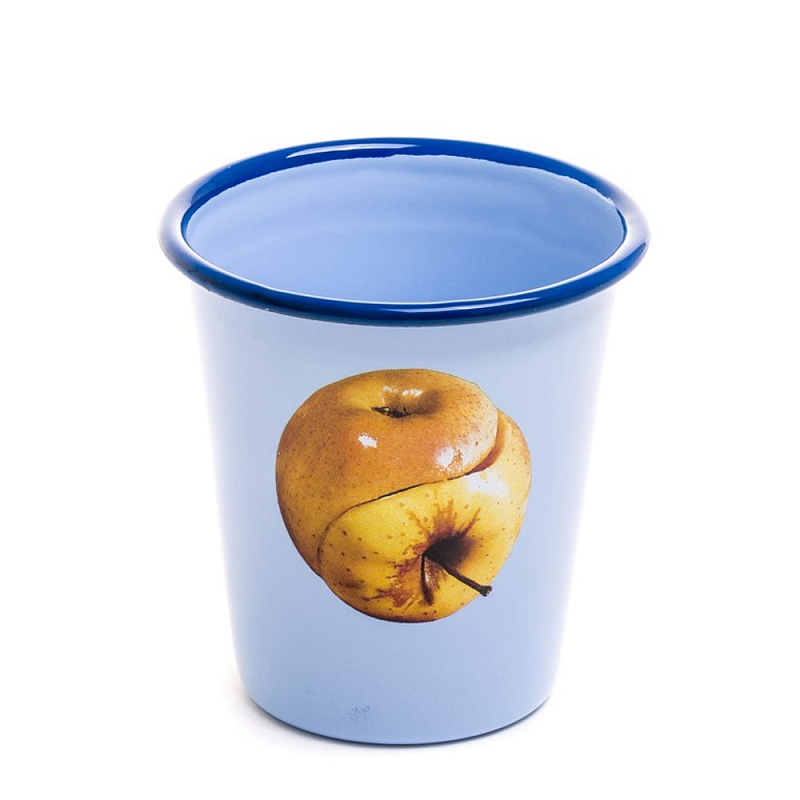Стакан Seletti Enamel Apple Голубой Бежевый Стакан Seletti Enamel Apple Голубой Бежевый в Челябинске | Loft Concept