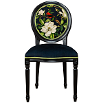Стул чёрный из натурального бука с изображением птица в саду Blooming Red Birds варинант исполнения - 1 | Loft Concept в Челябинске