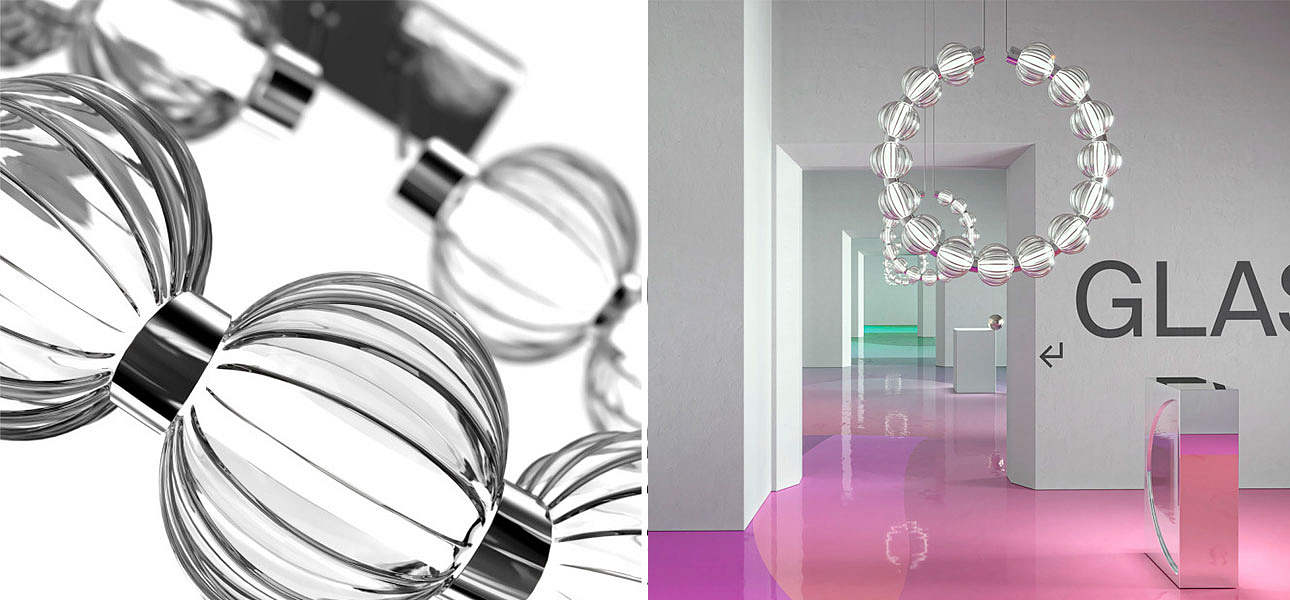 Светильник вертикальное кольцо со стеклянными шарами Balls Lamp Светильник вертикальное кольцо со стеклянными шарами Balls Lamp - Loft-Concept в Челябинске