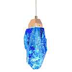 Подвесной светильник Soar Hanging Lamp Brass Blue Синий варинант исполнения - 1 | Loft Concept в Челябинске