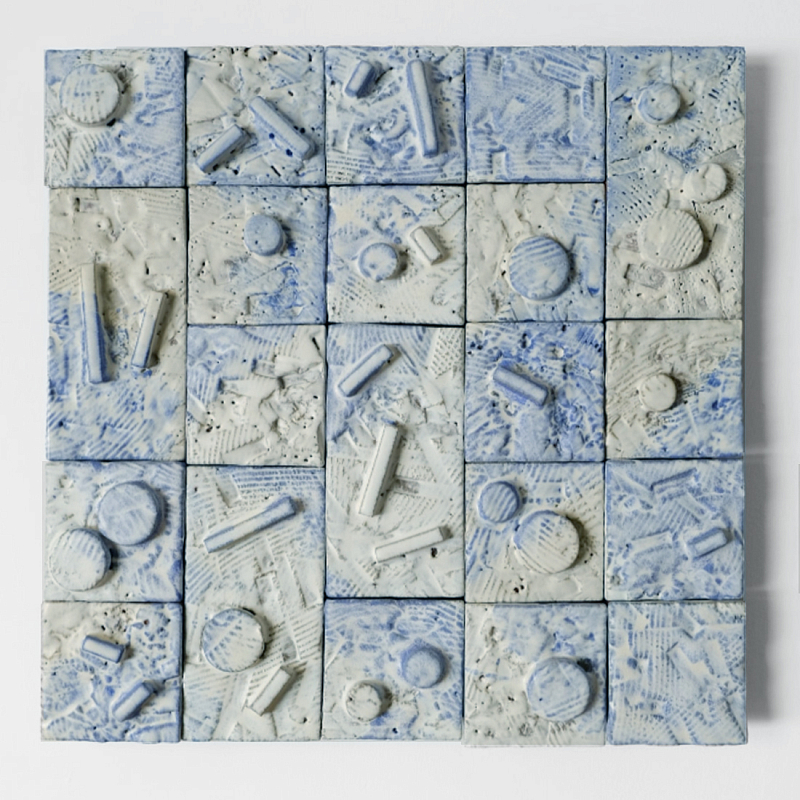 Геометрическое Объемное Панно Blue Curve Geometry Голубой в Челябинске | Loft Concept 