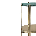 Консоль овальной формы золотая с полкой для хранения Craig варинант исполнения - 2 | Loft Concept в Челябинске