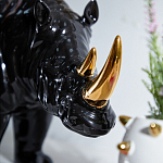 Статуэтка черный носорог с золотыми рогами Golden Horned Black Rhino варинант исполнения - 6 | Loft Concept в Челябинске