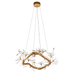 Люстра подвесная с прозрачными стеклянными птичками на ветвях Диаметр 80 см Serip Voa варинант исполнения - 4 | Loft Concept в Челябинске