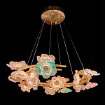 Люстра круглая на золотом каркасе с цветочным декором Miscellaneous herbs варинант исполнения - 3 | Loft Concept в Челябинске