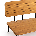 Двухместный диван из акации без подлоконтиков Amra варинант исполнения - 7 | Loft Concept в Челябинске