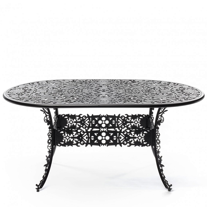 Обеденный стол Industry Collection ALUMINIUM OVAL TABLE – BLACK Черный Обеденный стол Industry Collection ALUMINIUM OVAL TABLE – BLACK Черный в Челябинске | Loft Concept