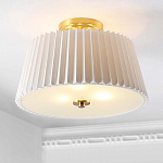 Потолочный светильник с белым плиссированным абажуром Ganglion варинант исполнения - 4 | Loft Concept в Челябинске