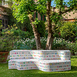 Дизайнерский модульный диван волнистой формы с цветным принтом Poltronova Superonda Sofa варинант исполнения - 45 | Loft Concept в Челябинске