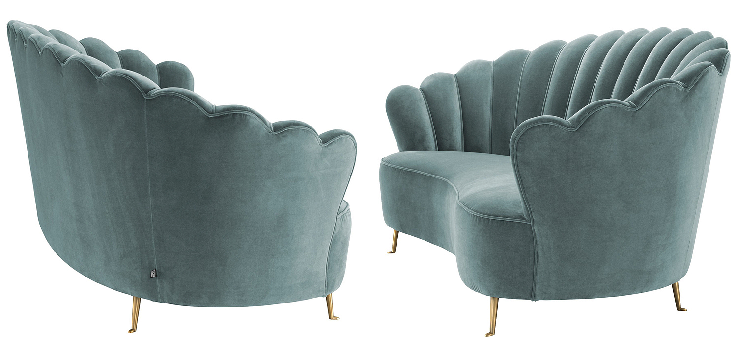 Диван Eichholtz Sofa Messina Turquoise Диван Eichholtz Sofa Messina Turquoise - Loft-Concept в Челябинске