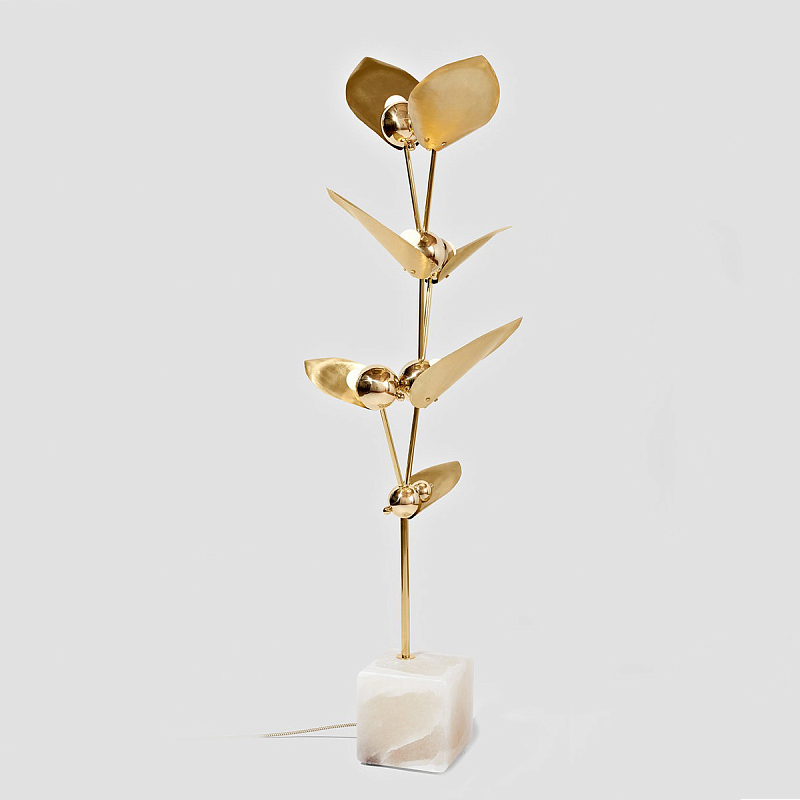 Торшер LAVRA Floor Lamp Gold Латунь Молочный Торшер LAVRA Floor Lamp Gold Латунь Молочный в Челябинске | Loft Concept